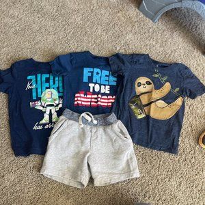 Boys Clothes - 3 Shirts & Short